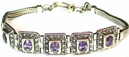 Armband Silber/Amethyst