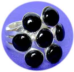Silberring Sterling Silber mit Onyx