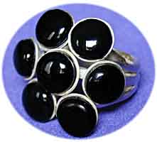 Silberring mit schwarzem Onyx