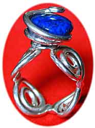 Silberring mit Lapislazuli