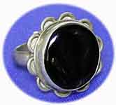 Silberring   mit schwarzem Onyx