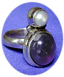 Silberring   mit Amethyst