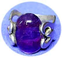 Silberring   mit Amethyst