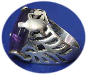 Silberring   mit Amethyst