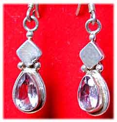 Ohrringe Sterling-Silber/Amethyst