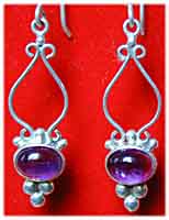 Silberohrringe Amethyst,