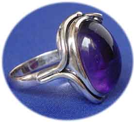 Silberring   mit Amethyst