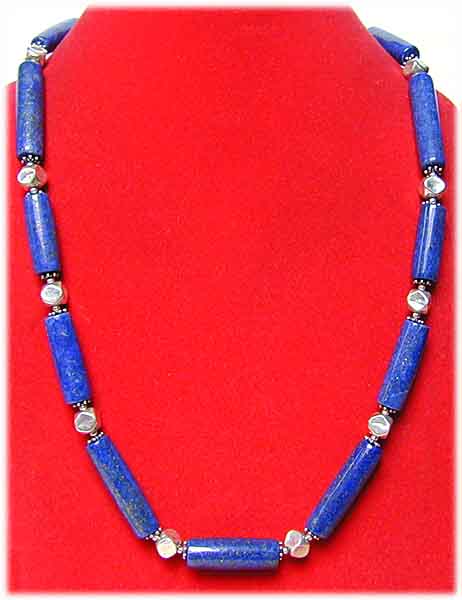 Design Halskette Sterling Silber/Lapislazuli