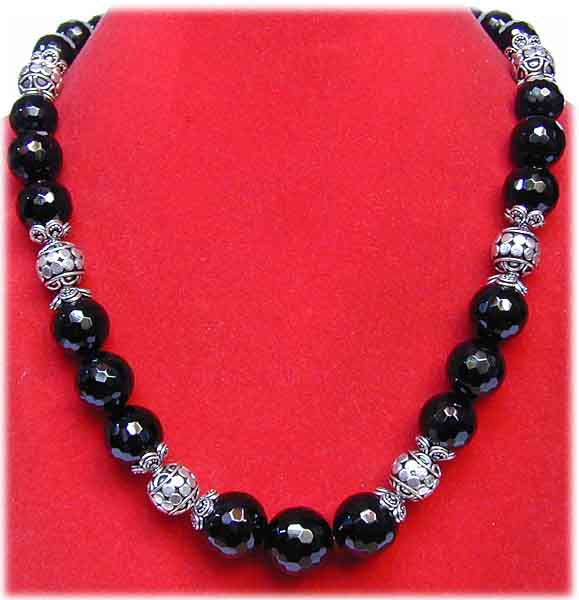 Collier schwarzer Onyx